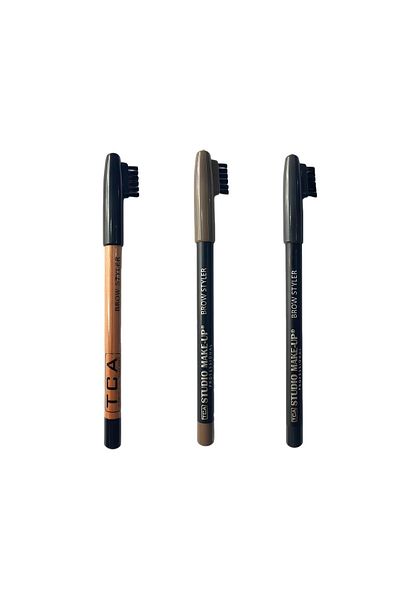 TCA Studio Make Up Colored Eyebrow Styling Brush Pen - 3 Pieces