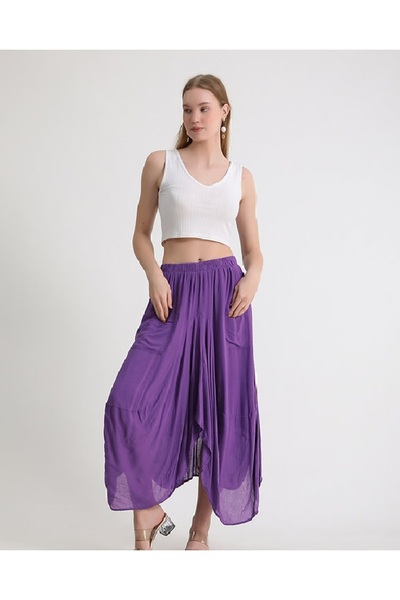 MVStore Bergani Women's Silk Skirt - Elastic Shalwar