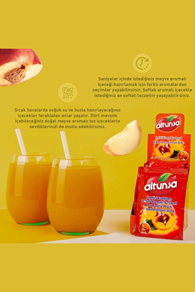 Altunsa Şeftali Aromalı Soğuk Toz Içecek 9 gr X 24 Adet