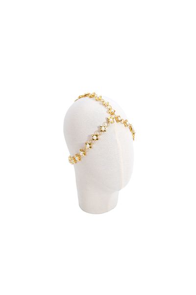 Sun Pieces Daisy Pearl Gold Hair Accessory - Headpiece and Hair Crown