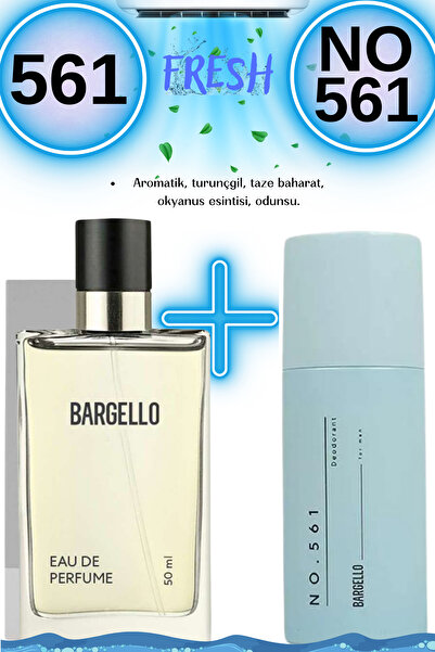 Bargello 1 Adet 561 Edp Fresh 50 Ml + 1 Adet No 561 Deodarant yms set