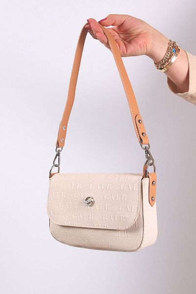 GALB LEATHER Geantă de umăr elegantă pentru femei - Dimensiune medie, cu mai multe compartimente, husă, 2 curele - 23cm-14cm 4090