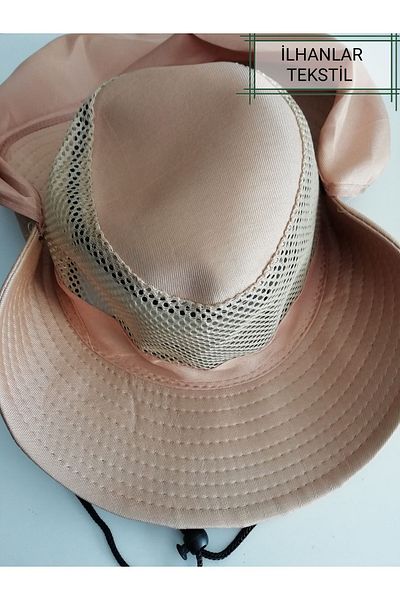 İLHANLAR Adult mesh safari with nails protection fedoras beige
