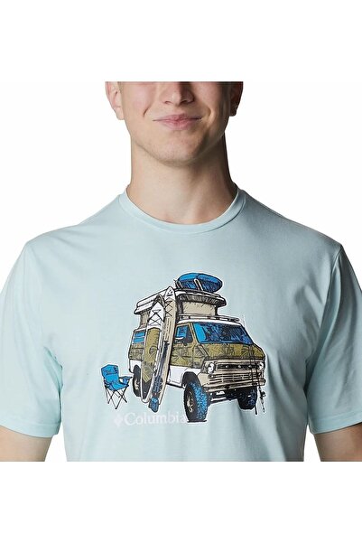 Columbia Mens Sun Trek Short Sleeve Graphıc Tee Erkek T-shirt