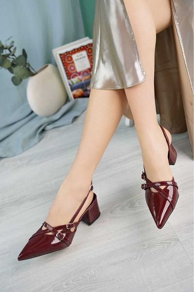 ARZUM SHOES Wedge Heeled Pointed Toe Women's Shoes for Daily Use