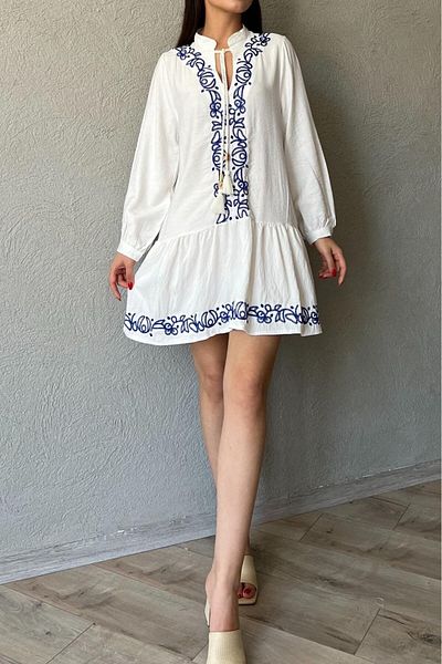 Suzi Femei - Rochie scurtă cu broderie în față