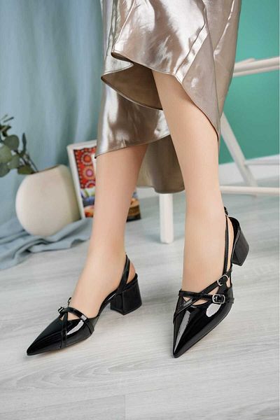 ARZUM SHOES Wedge Heeled Pointed Toe Women's Shoes for Daily Use