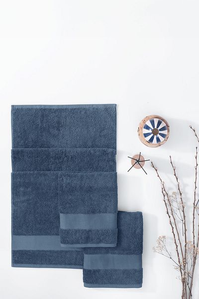 Yataş Essentials Σετ πετσετών επισκεπτών 3 τεμαχίων Navy - 30x50 cm