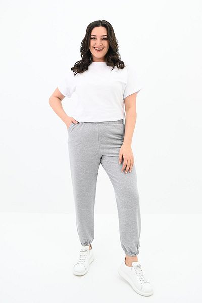 Koza Butik Γυναικείο Σετ Φούτερ Ψηλόμεσο Plus Size 8095-24