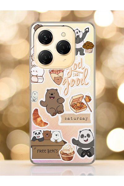 Spoyi Tecno Spark 20 Sun Moon Design Transparent Phone Case