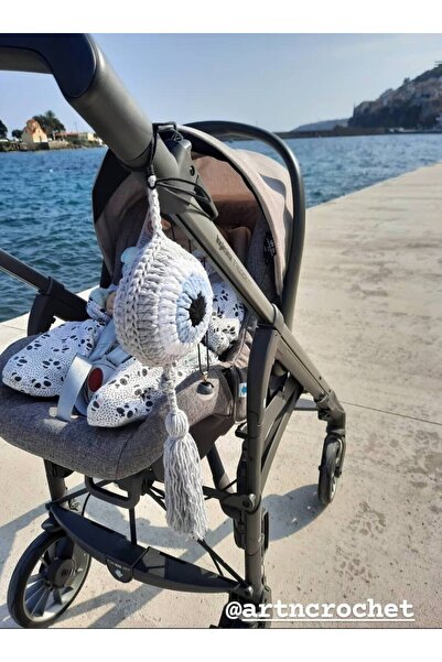 afralya home El Örgüsü 1 Adet Dekoratif Nazar Boncuğu Ağaç Süsü Bahçe Balkon ...