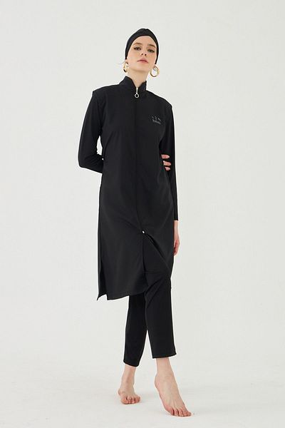REMSA Μαύρο Μαγιό Hijab - T703-116, Πλήρως Κάλυμμα