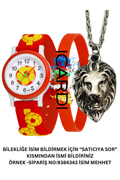 Black Point Çocuk Saati Hediye Çocuk Saati Sarı Kırmızı Çocuk Saati , İsme Öz...