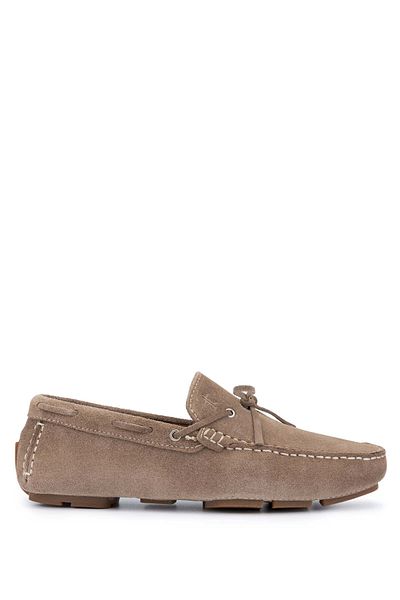 Tamer Tanca Beige Suede Genuine Leather Men's Loafer
