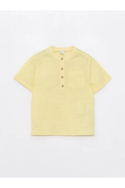 LC Waikiki LCW baby Hakim Collar Short Sleeve Basic Baby Boy Shirt