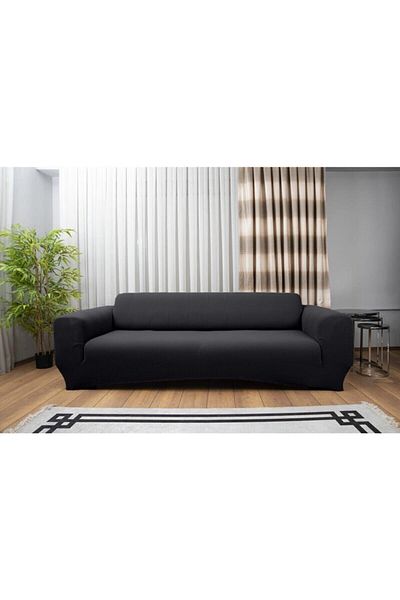 Haton Home 1 Piece Lycra Sofa Cover - Triple or Elastic New Honeycomb Patterned