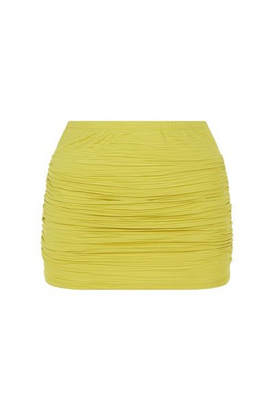 AQUELLA Pleated Misket Green Beach Skirt
