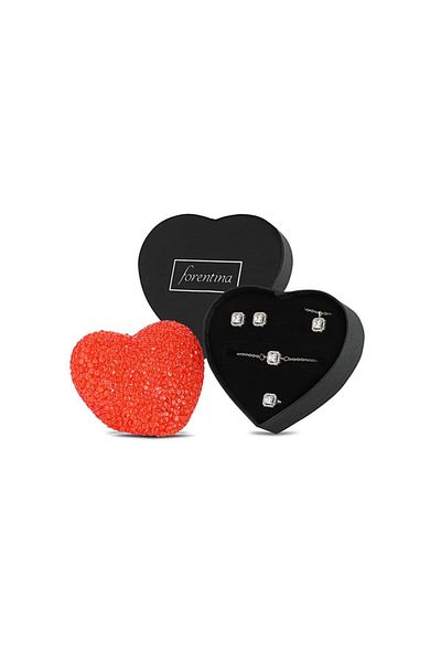 Forentina مجموعة مصباح LED على شكل قلب سوليتير أبيض - Ps 168600 en