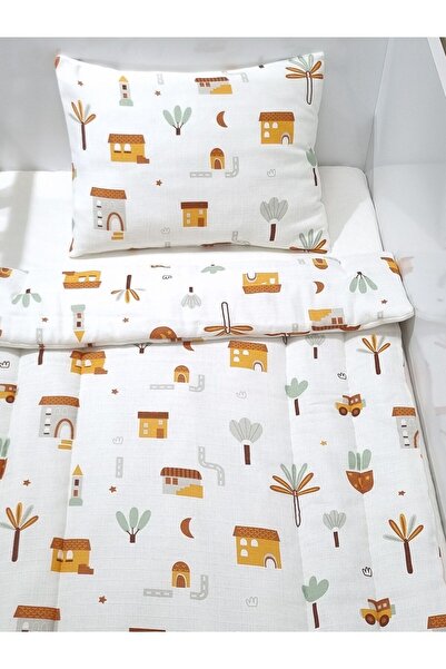 Yada Baby %100 Organik Müslin Kumaştan Bebek Yorganı Seti 70 X 120 Cm