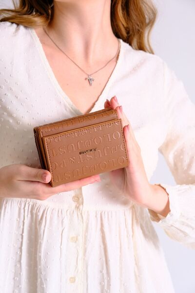 Just Polo محفظة نسائية نباتية مكونة من 6 بطاقات + 1 حجرة لبطاقة الهوية ومطبوع...