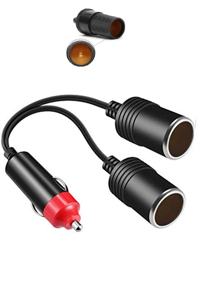 ANKTEK Oto Araç Çakmak Çoklayıcı Uzatma Kablolu 2’li 2 Port Çakmaklık Çoklayı...