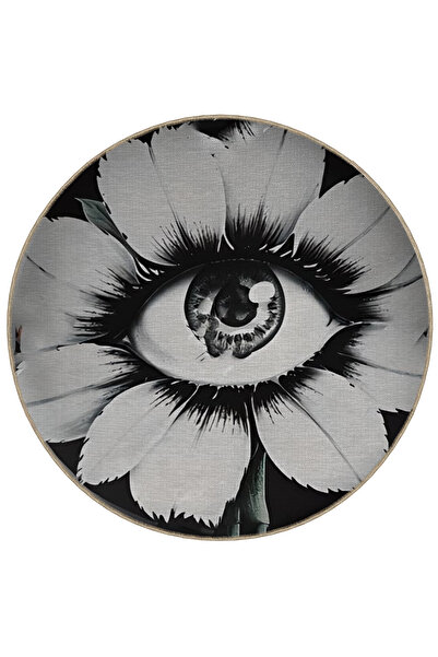 Rugs Modern Halı Round Flower Eye Patterned Woven Base Carpet Miraface28
