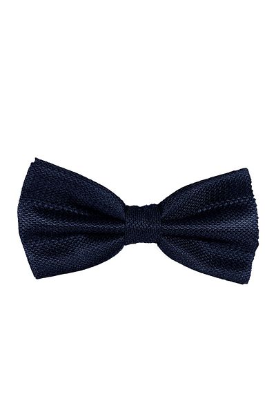 BLC Basic Line Co. Navy Blue Color Dobby Bow Tie