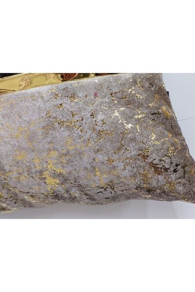 BALADI HOME pillowcase plush and velvet fabric Velvet Look square Throw Pillow Case with Gold Leather Accessories