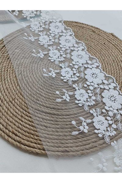 Esteks Dantel ve Tekstil Aksesuarları 9 μέτρα Guipure Lace Matte Polyester
