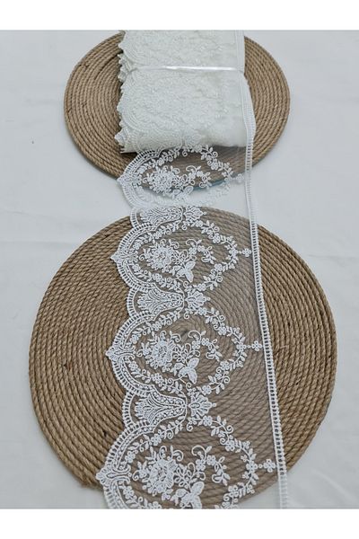 Esteks Dantel ve Tekstil Aksesuarları 9 μέτρα Guipure Lace Matte Polyester