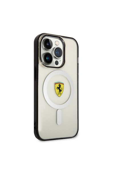 Ferrari Apple iPhone 14 Pro Max Kılıf Ferrari Magsafe Şarj Özellikli Transpar...