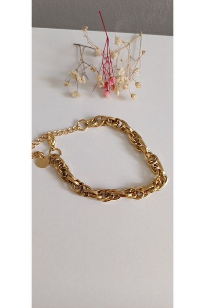 Feride 316L Tarnish-Free Color Steel Bracelet Coiled Chain - 16cm Anti Allergic