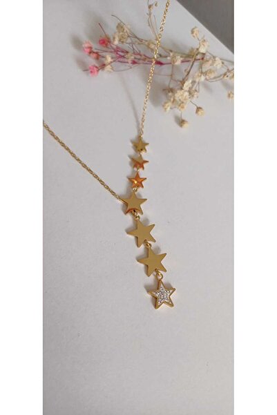 Feride قلادة نسائية من الفولاذ بتفاصيل نجمة قلادة متدلية 316L غير قابلة للتلف...