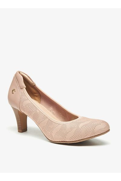 Le Confort Textured Slip-On Pumps with Cone Heels