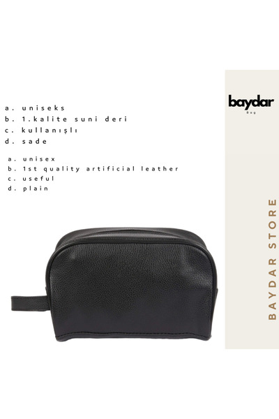 baydar حقيبة جلدية فاخرة للسفر للجنسين - حقيبة مستحضرات تجميل متعددة الوظائف ...