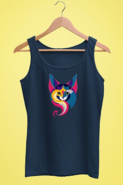 Raf Coll Ženska majica sa bretenima, šarene mačka dizajna, Digitalna štampa k...