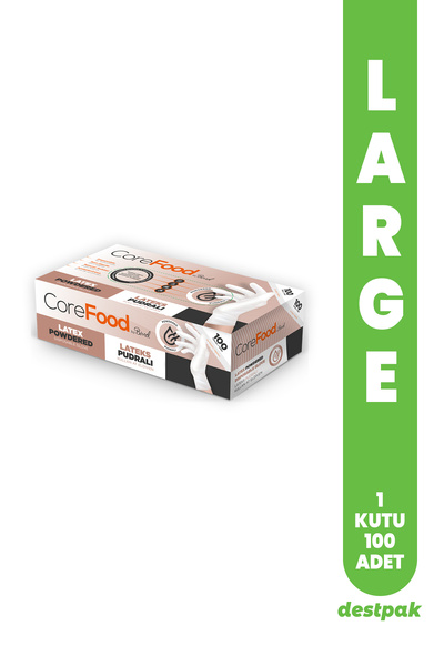 Destpak Bimel Coremed Lateks Pudralı Eldiven - Kullan At Eldiven - Doktor Eld...