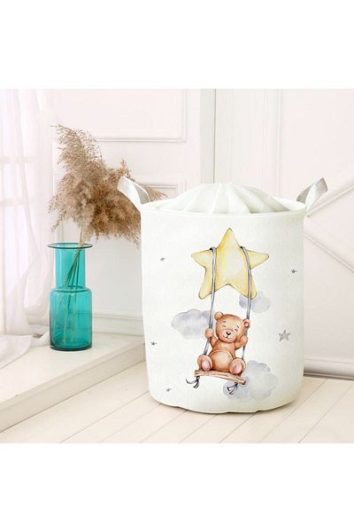 HET Concept Dirty Laundry Picnic Basket - Toy Storage Box, Organizer Folding Basket, Felt Model 40015