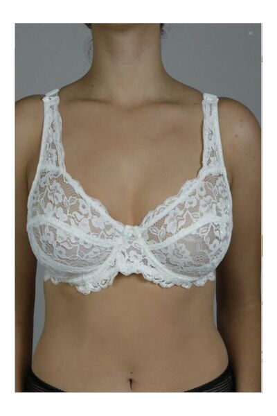 ECEM YILDIZ حمالة صدر دانتيل كريمية