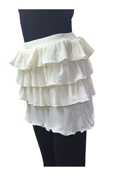 AŞAR MODA TEKSTİL Women's Ruffle Skirt - Pleated and Basic Model