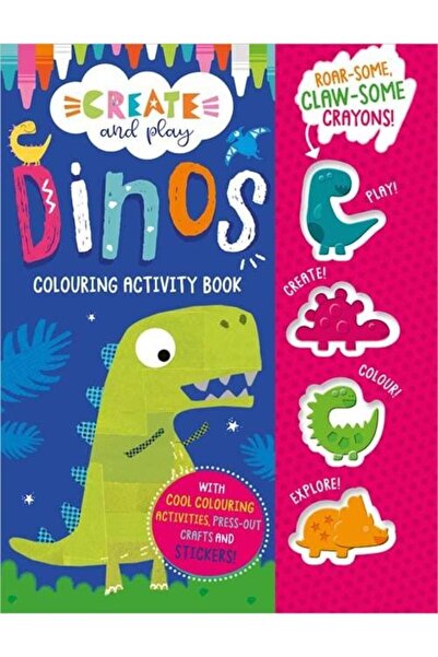 Make Believe Ideas Creați și jucați cu Dinos Colorat Caiet de activități