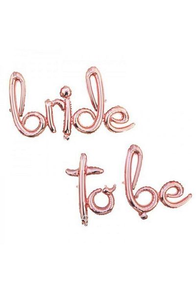 Patladı Gitti بالون من رقائق الذهب الوردي مكتوب يدويًا من Bride To Be
