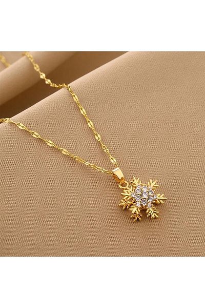 Store Steel Rotating Snowflake Necklace