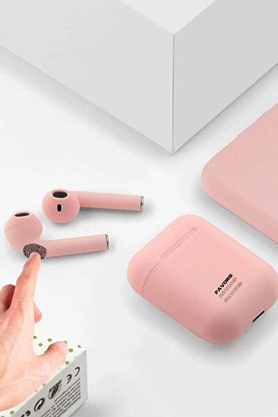 Favors Ios Android Uyumlu Dokunmatik Bluetooth Kulaklık 8d Stereo Hd Ses İnpods Pembe