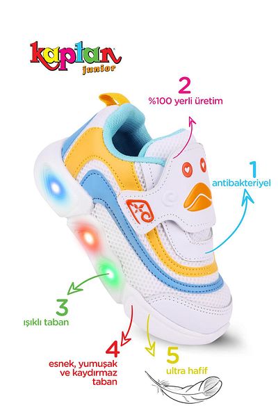 KAPTAN JUNIOR Lighted Boy's Sports Shoes Baby Bccme 500
