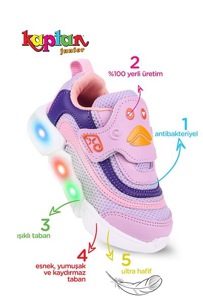 KAPTAN JUNIOR Girl's Lighted Sneakers - Baby Bccmk 500