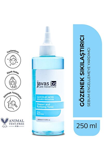 javas bs Yağlı Ve Kuru Ciltler Için Tonik Glikolik Salisilik Asit Sivilce Kar...