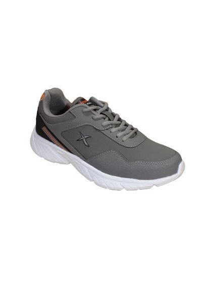 Kinetix Men's Grey-White Thick Sole Sports Walking Shoes