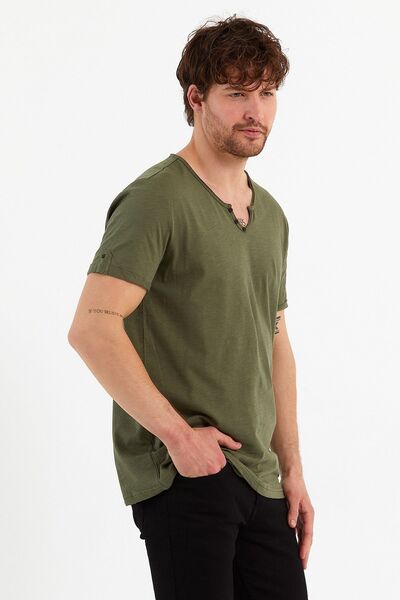 LACİVERTMEN Μπλουζάκι με κοντό μανίκι 2135 Pear Collar