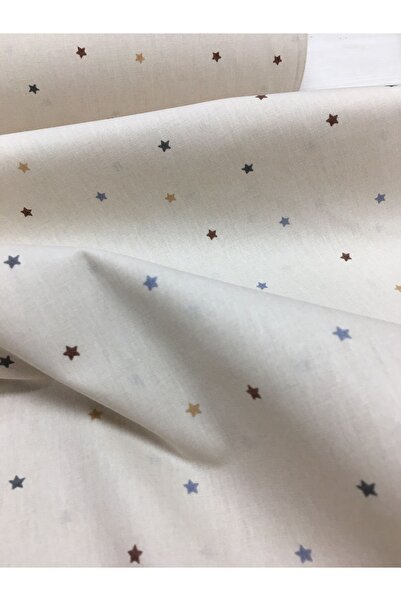 Renk Tekstil Yıldız %100 Pamuk Poplin Kumaş - Elbise - Nevresim - Çarşaf - Hobi